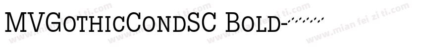 MVGothicCondSC Bold字体转换